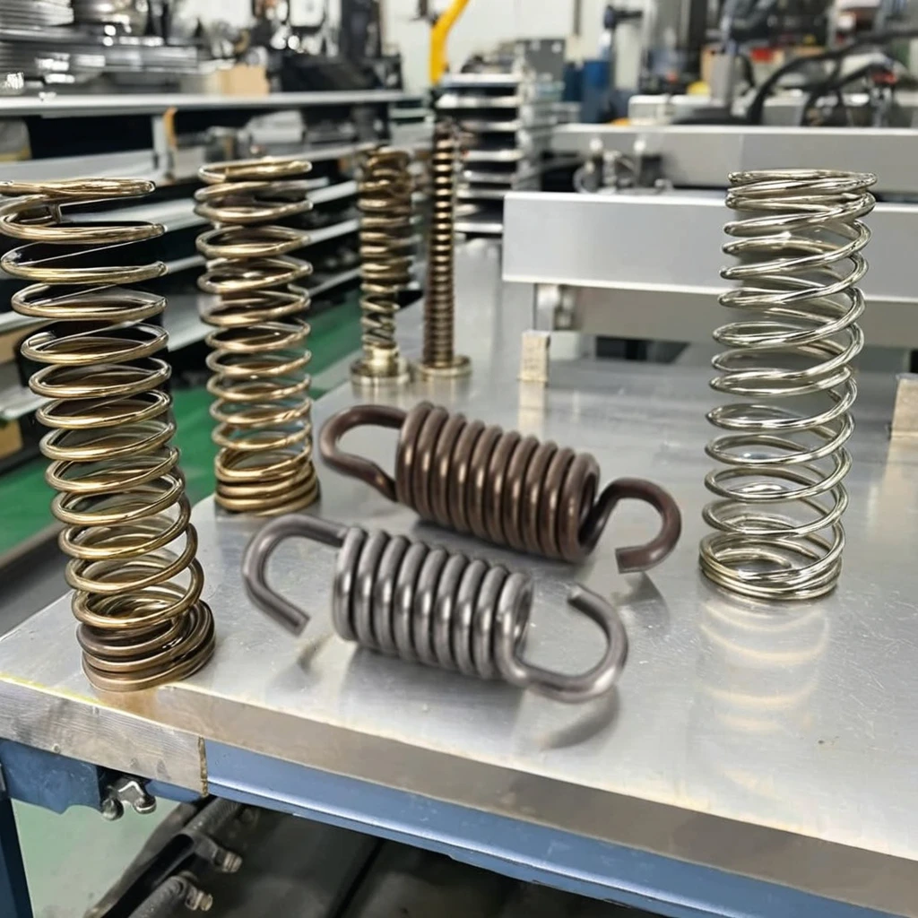 Wenzhou processing machinery switchgear 0.8 tensile spring stainless steel German tension spring/English hook double hook spring