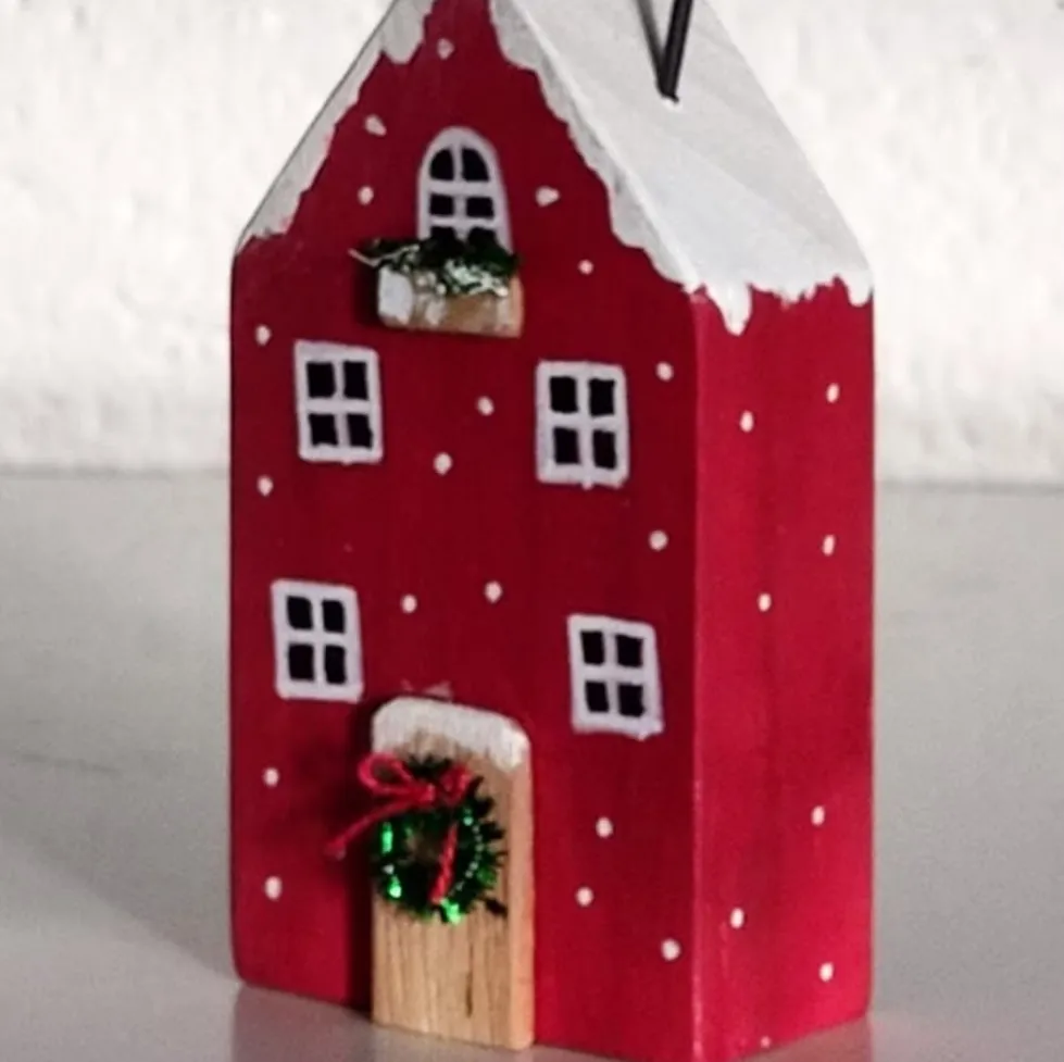 DIY Natual Wood Mini Christmas Wooden Houses Wood Home Decor