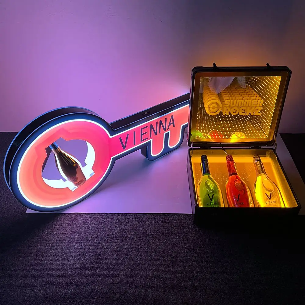 Bar Lounge Rechargeable VIP Display Stand Rack US 100 Dollar Bill Champagne Glorifier Display VIP Benjamin Bottle Presenter
