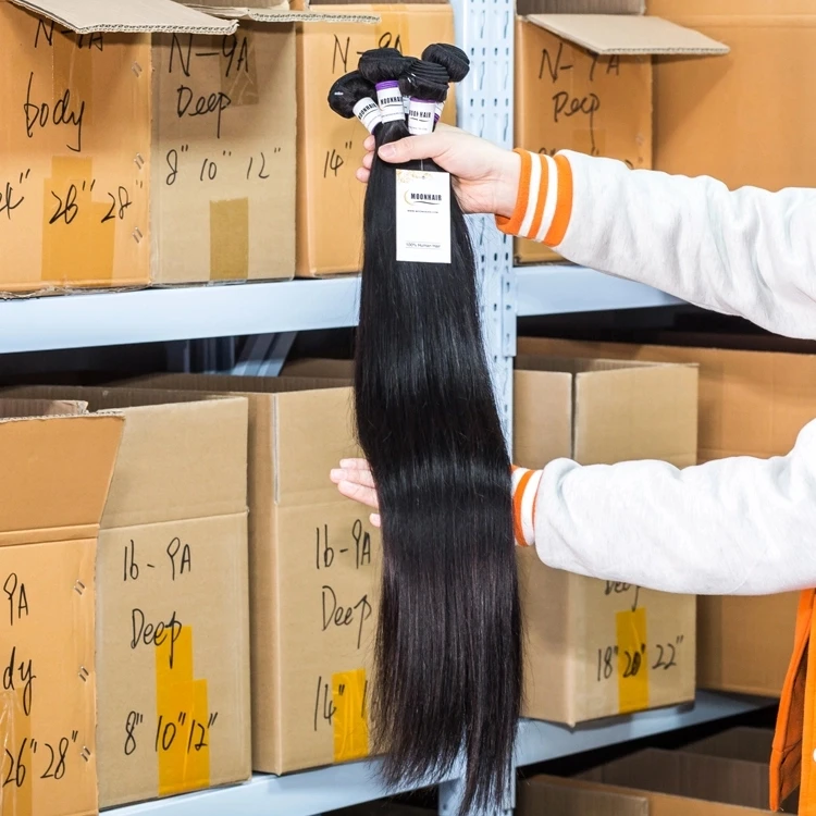 Free Sample Wholesale Indian Raw Virgin Cuticle Aligned Hair Bone Straight Super Double Drawn Human Hair