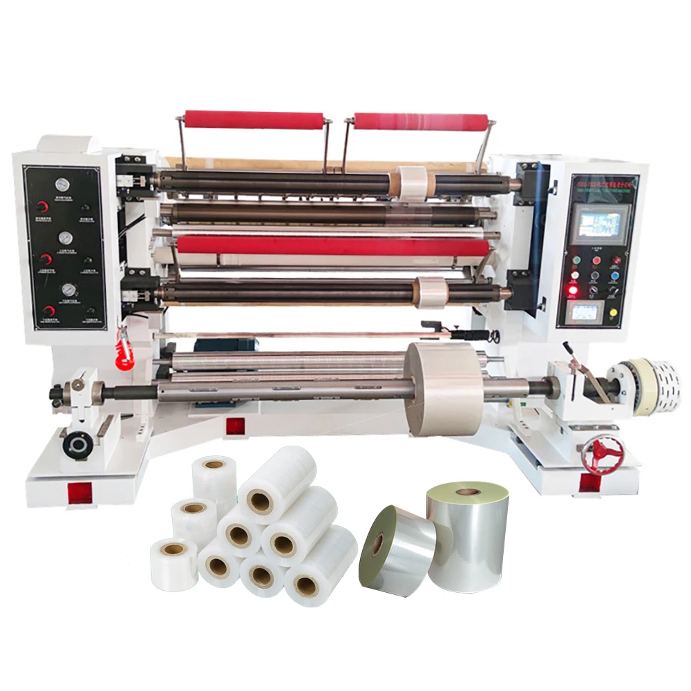 pet pvc pe aluminum foil plastic film slitting machine paper roll cutter machine