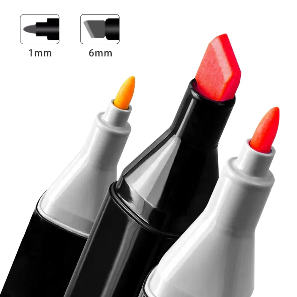 168 Colors Markers Dual Brush Pens Marker Double Tipped Round + Chisel Tips Sketch Art Drawing Markers For Artist Kids Adults