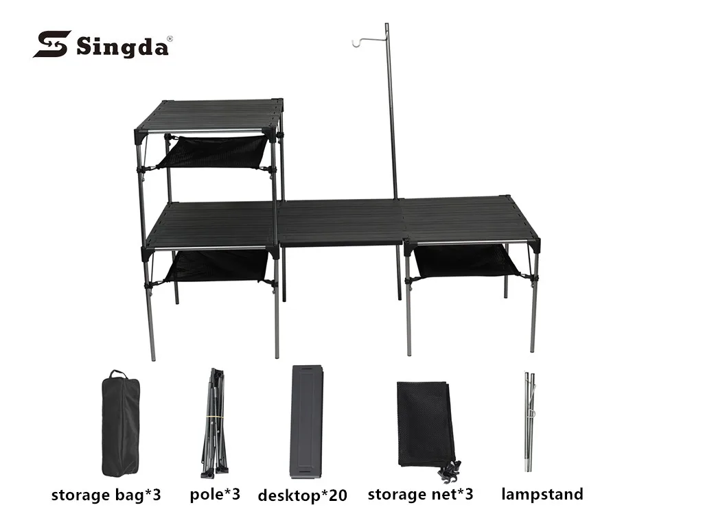 
Singda Camping Outdoor table Splicing Folding Table Changeable Picnic BBQ Dinner Camping Table 