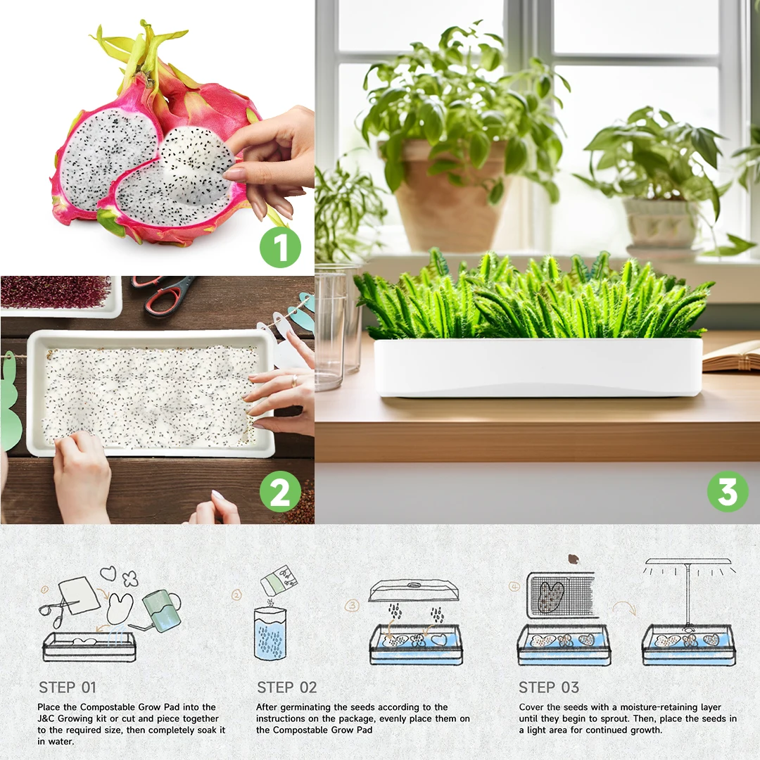 Growing Starting Seed Starting Trays Plant Starter Base microgreens machine grow mat microgreens plant grow kit Germination