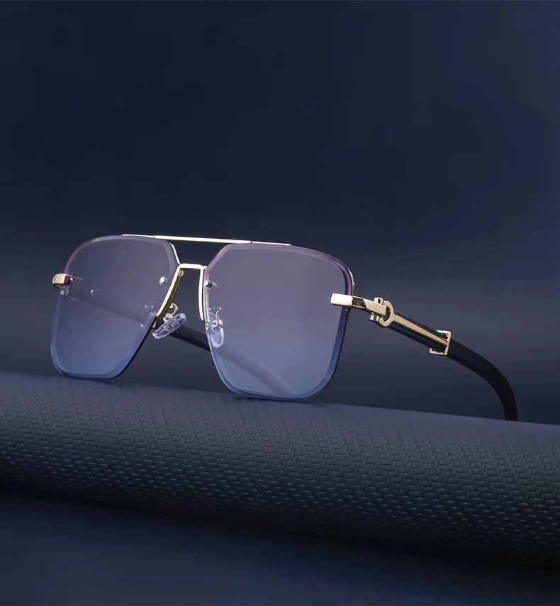 Vintage 2023 new Metal Sunglasses men Luxury Designer Big Frame Shades sunglasses custom