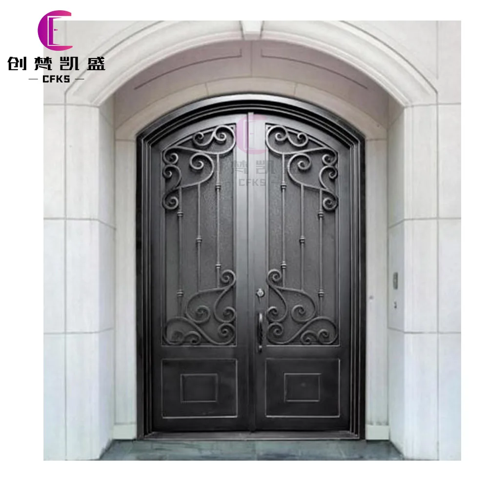 Iron Steel Aluminum Security Door Panel Entrance Waterproof Door Design Modern Solid Door Home Gate