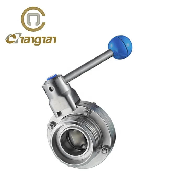 Wenzhou поставщик 3 а ручной клапан-бабочка из нержавеющей стали с резьбой