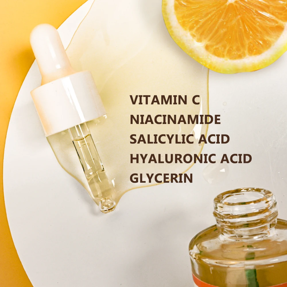 Vitamin C Serum for Face and Neck VC Essence with Hyaluronic Acid Skin Whitening Product for Aging OEM & ODM Facial Serum