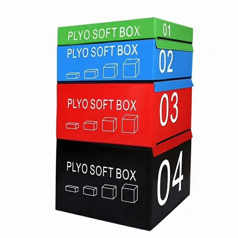 DW SPORTS Soft Stackable High Density Foam Plyo Jump Boxes for Strength Training