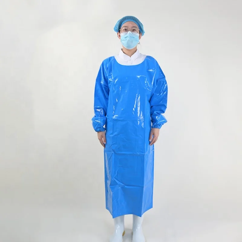 SHIANKU TPU Long Sleeve Apron Waterproof Apron With Long Sleeves Anti-wear Oil Proof Butcher Apron