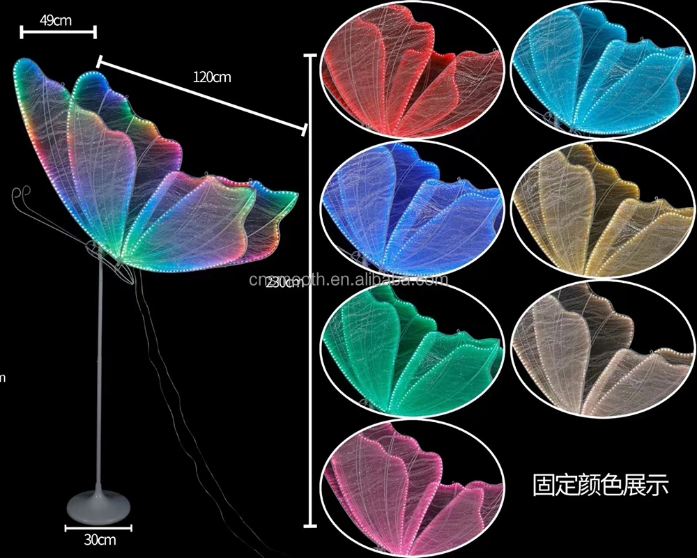 Explosive Models Wedding Stage Led Luminous Butterfly Light Road Lead Wedding Props Road lead Wrought Iron Butterflies