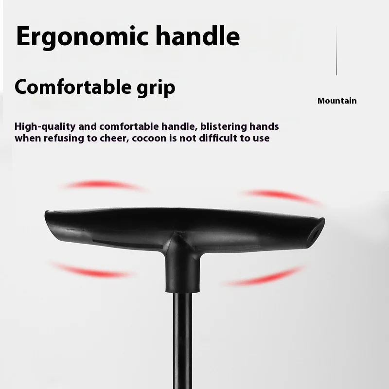 Manual High-Pressure Pump with Presta Valve for Bicycles and Cycling Accessories