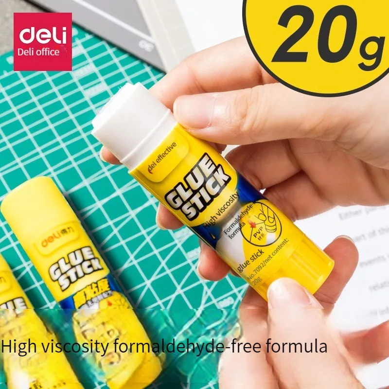 Deli 7092 твердый клей с высокой вязкостью для офиса финансов 20 г ручной работы средних студентов и