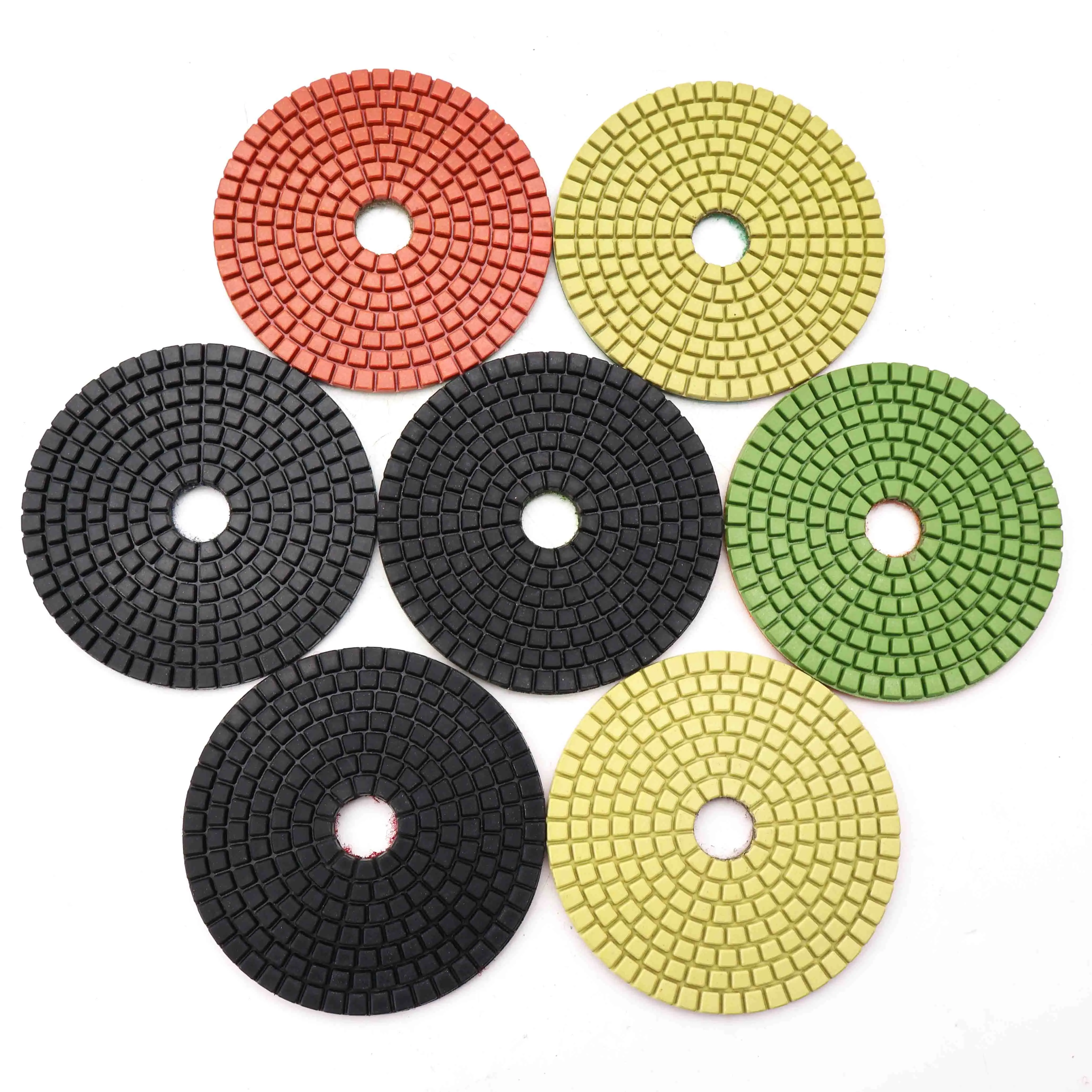 Resin Diamond 7 Step Polishing Pads Hook & Loop Backing Pad for abrasive discs Hole Sander Hook durable strong polishing pad