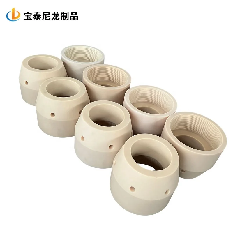 Professional customization CNC Machined  Wear-resistant nylon  threaded bushing