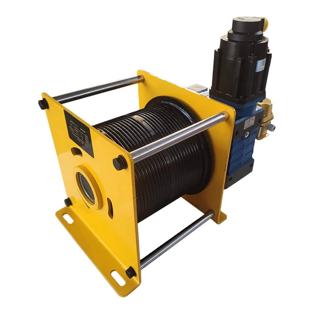 JIN YANG HU Electric Traction Winch with Adjustable Speed Electromagnetic Brake and Worm Gear Grive