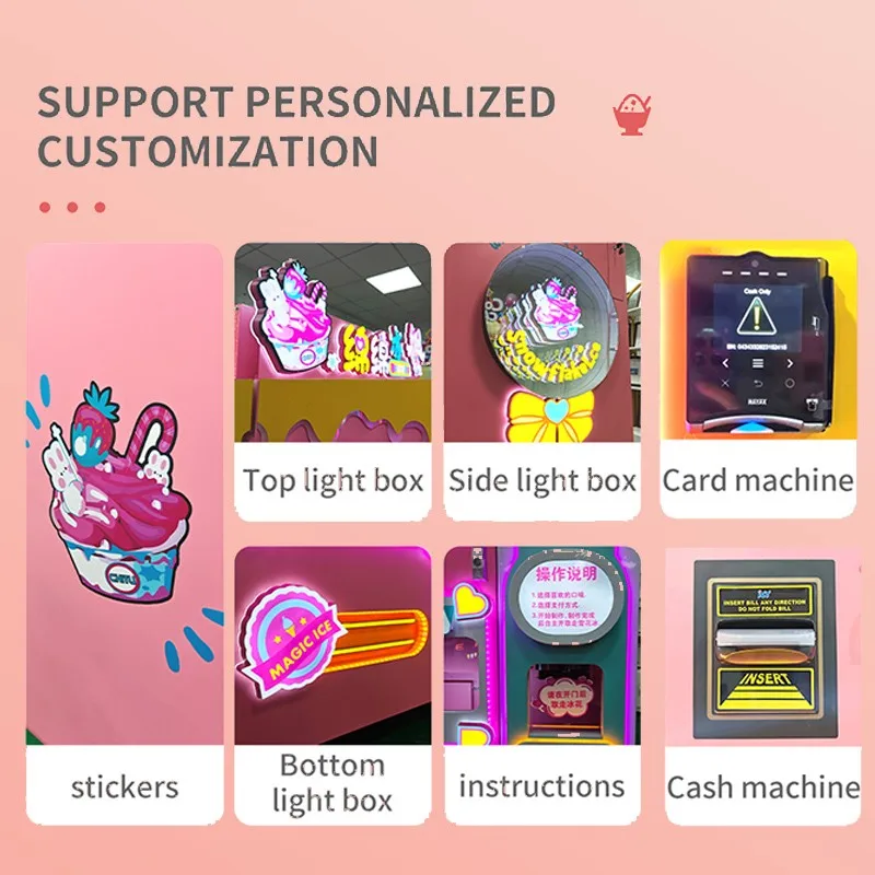 red rabbit intelligent sleep and power saving automatic soft ice cream vending machine bingsu snowflake manufacturer