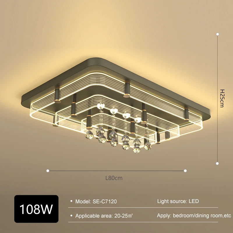Creative Style Indoor Surface Mounted Decoration Luxury K9 Crystal Led Ceiling Light