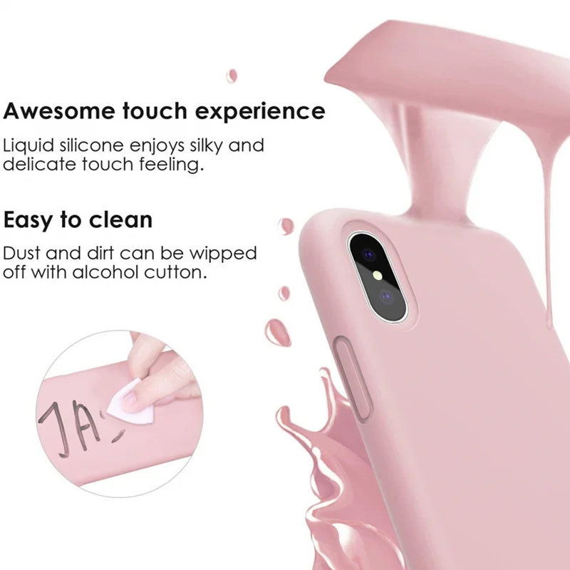 Liquid Silicone Case For iPhone 11 12 13 Pro Max Mini X XR XS MAX 7 8 PLUS SE For IPhone 13 Cover Full Protector Funda Coque