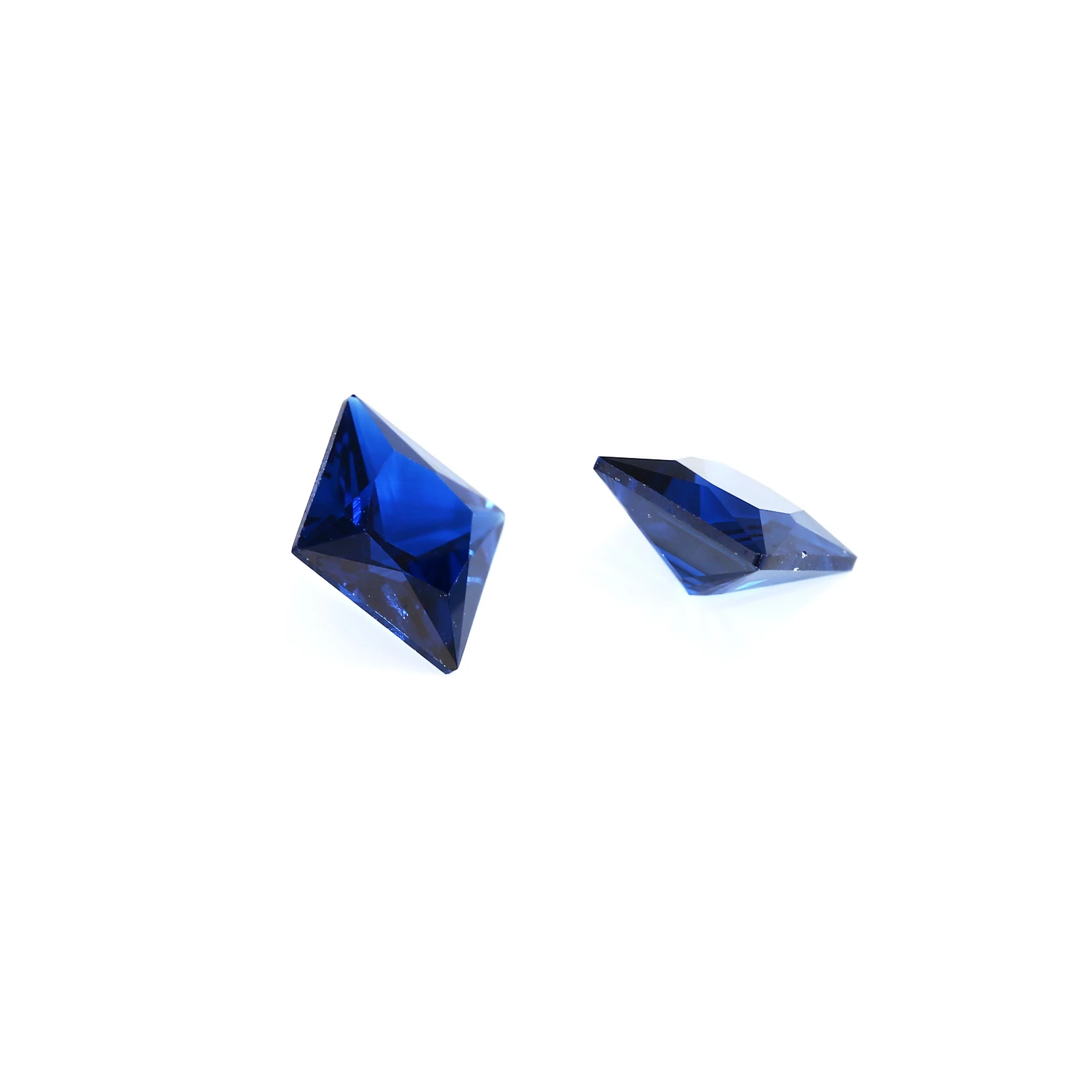 Megan wholesale Synthetic Brilliant Cut 8# princess cut fancy deep blue lab grown jewelry  making 1.6Mm Corundum Loose Stones