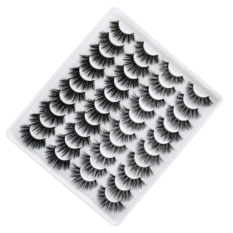 Mix & Match 20 Pairs of Dramatic Cotton Steam False Eyelashes Extensions Easy-to-Operate Stage Maquiagem Escura Box Model