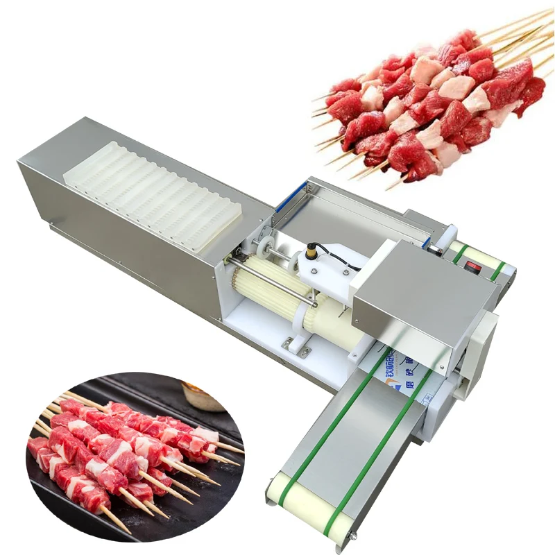 Automatic Meat stringing machine Barbecue Mutton Stringing Machine Commercial Tofu Skin Small Meat Skewers Squid Skewers Machine