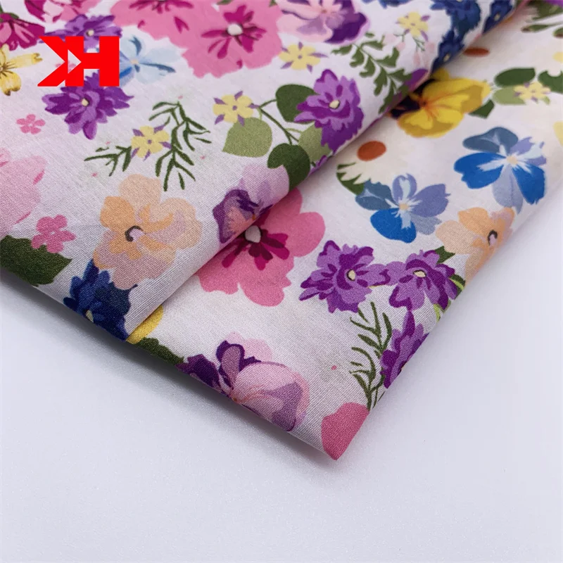 
Kahn wholesale liberty custom floral 100% pure woven cotton lawn t-shirt fabric print 100% cotton fabric 