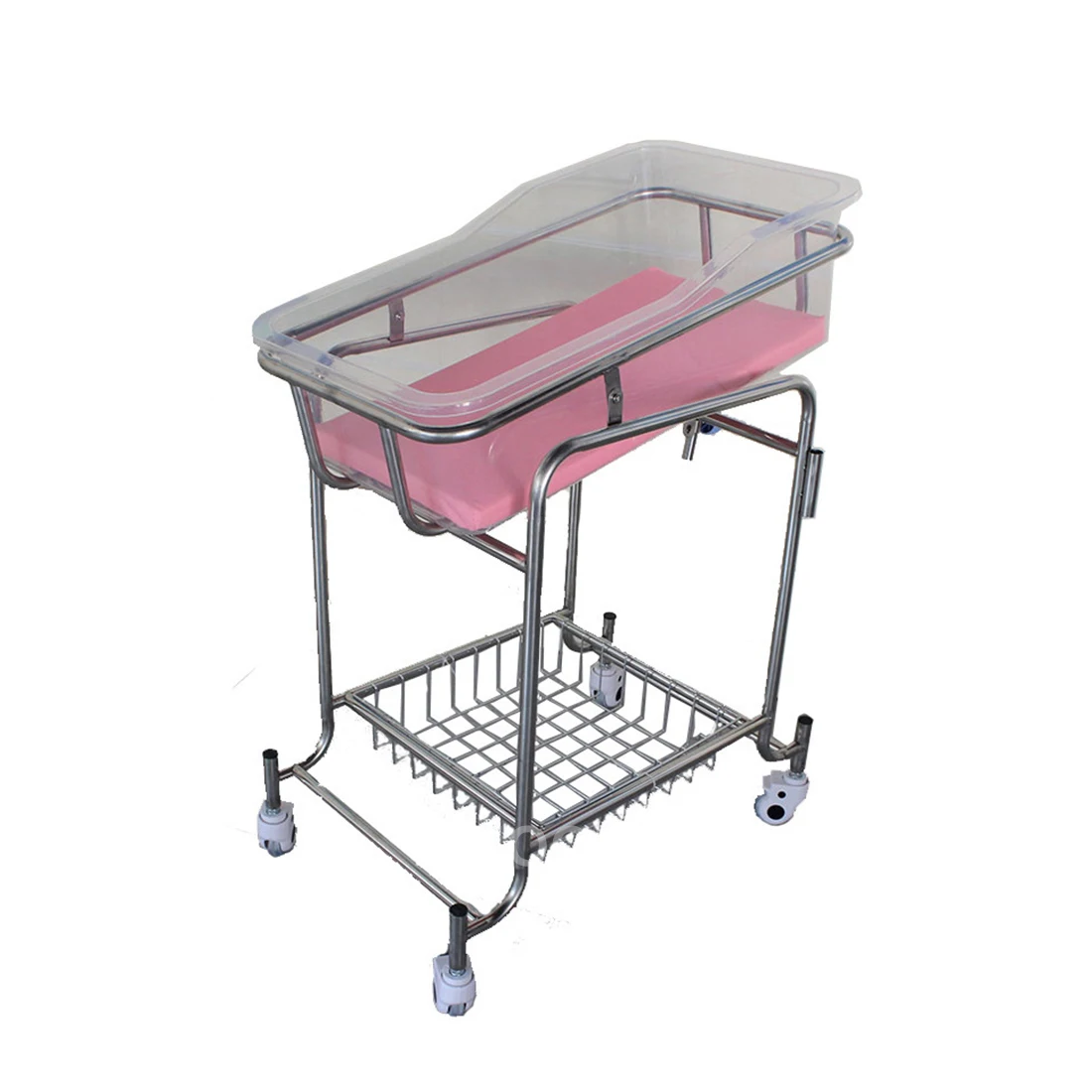 Comfort-Enhanced and stainless steel design baby trolley bassinet crib hospital nursing bed for comfortable sleep environment