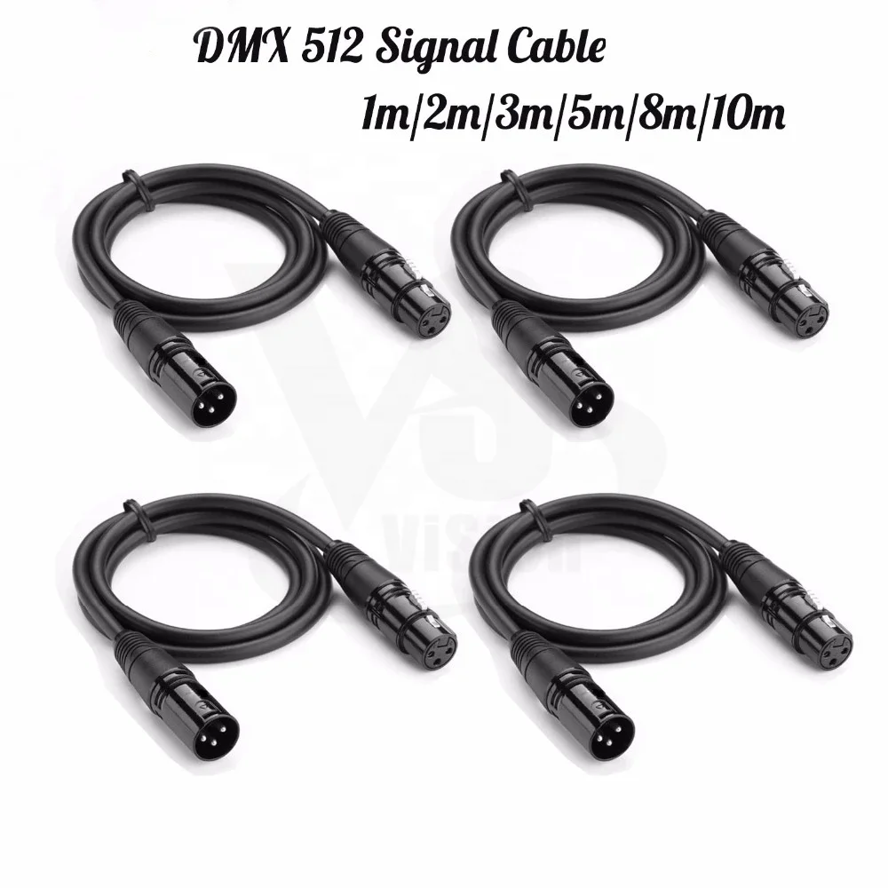 Flexible DMX Cable Old-Plated 3 Pin Signal XLR Male to Female DMX Cable Wire, Best for DJ Stage Par Light Moving Head Lights