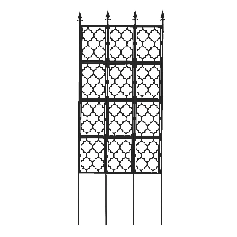Decorative Foldable Metal Plastic Coated Trellis Garden Fencing Trellis Rose Support Climbing Plant Plastic Garden Trellis