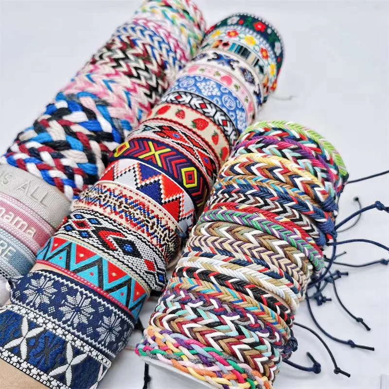 High Quality Bohemian Style Colorful Promotional OEM Competitive Price Friendship Weaving IDY Bracelet