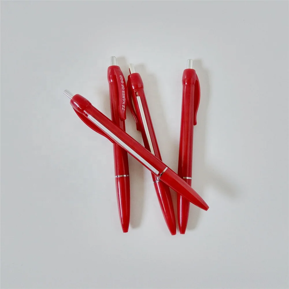 Red barrel Promotional Advertising Banner Pen With Paper Inside Plastic Retractable Pull out Banner Pen