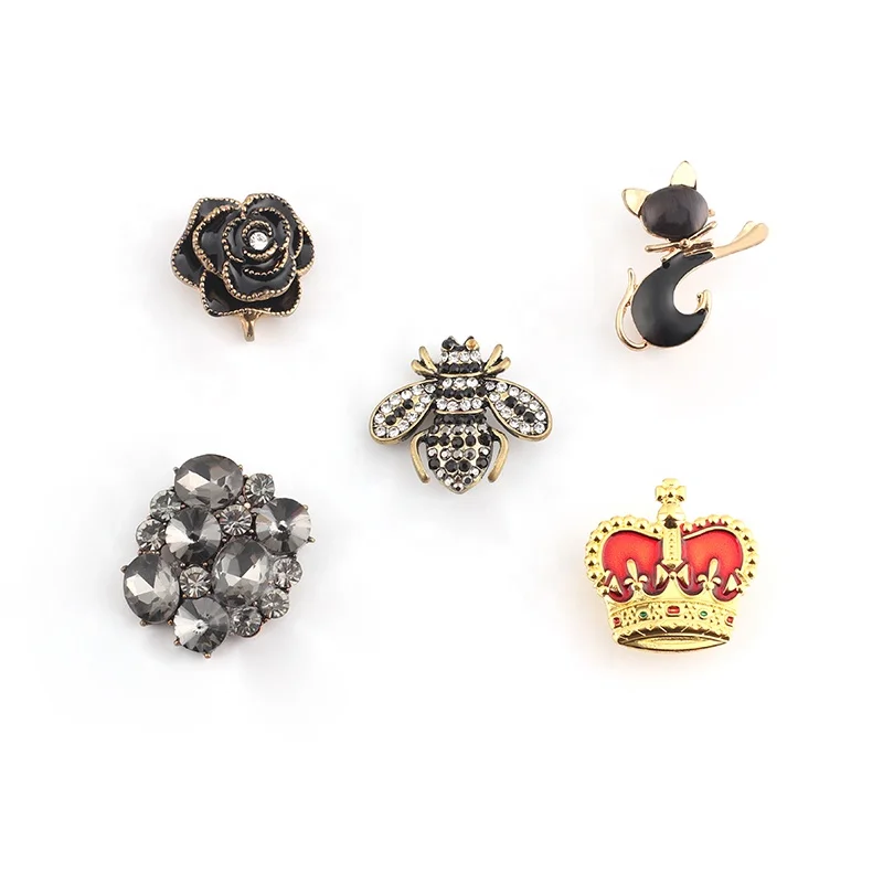 Amazon Ebay Hot Selling Mask Pins Rhinestone Crystal Luxury Cartoon Cat Christmas Brooch