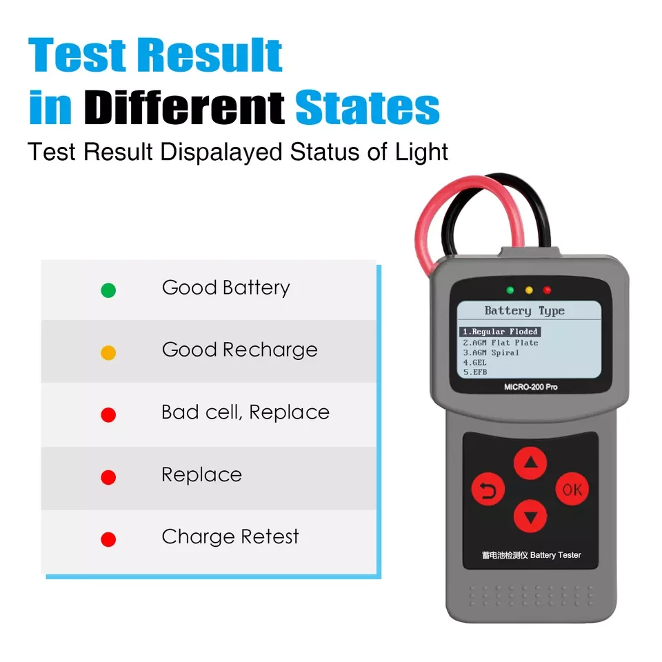 New Upgrade 3-220ah Micro - 200 Pro Diagnostic with Led for 12v 24v Battery Test