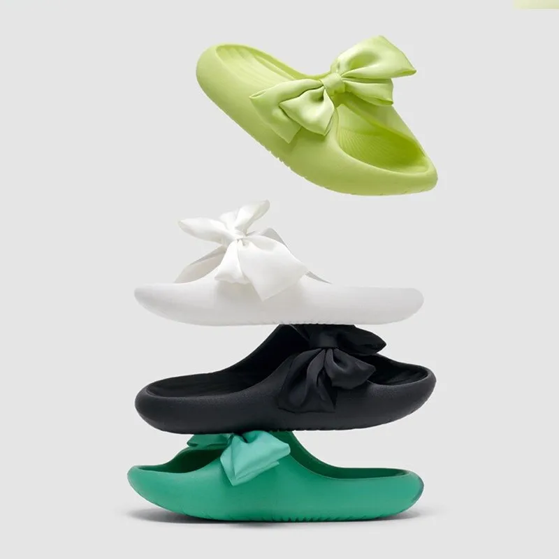 Soft Slides Custom Logo 2022 Sandals for Women Fashion Sandals Women Slip On Home Slipper Bow Custom EVA Slippers