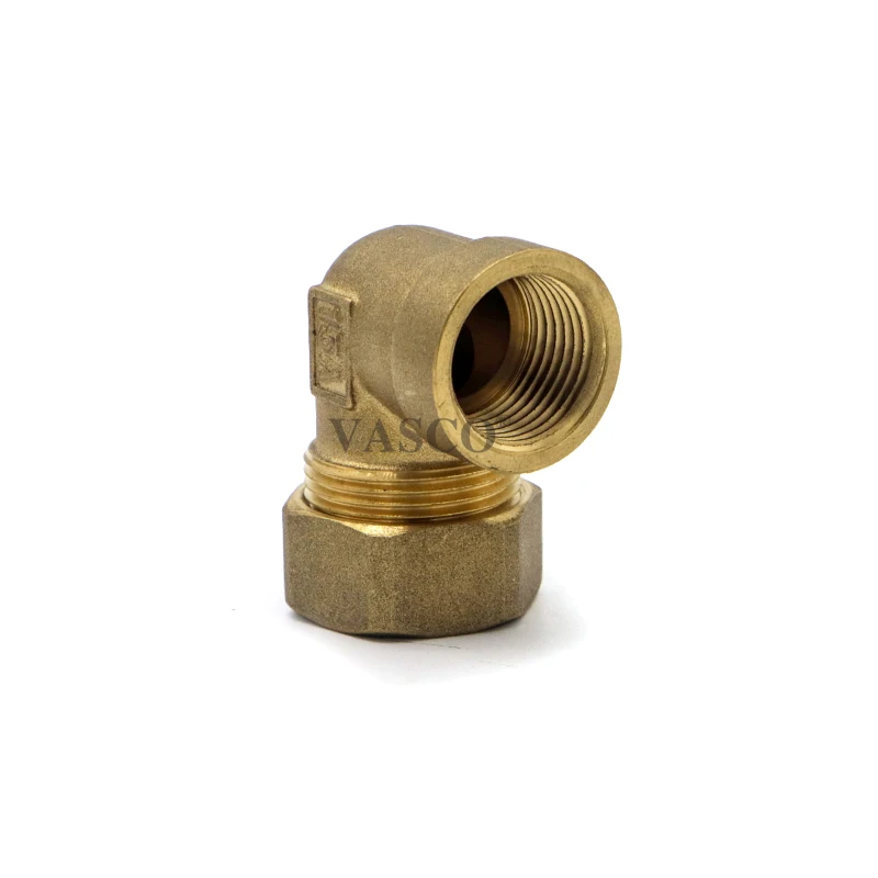 Custom Size CNC Machining Forged Brass Connection Joint Pipe Fittings brass Elbow  Adapter