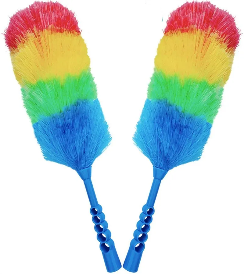 Upgrade 19 inches Static Duster Beandable and Washable - More Fibers Bigger Head Less Loss of Fiber Duster