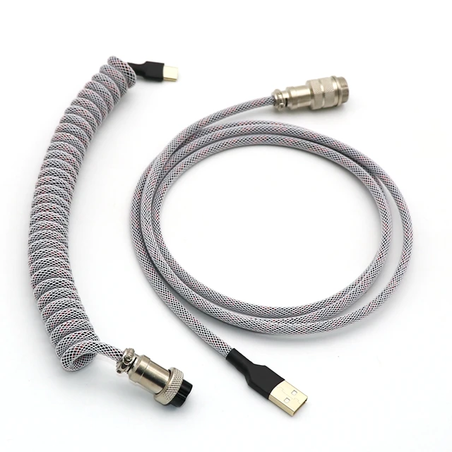  Индивидуальный спиральный кабель типа C Mini Micro USB для механической клавиатуры с авиатором