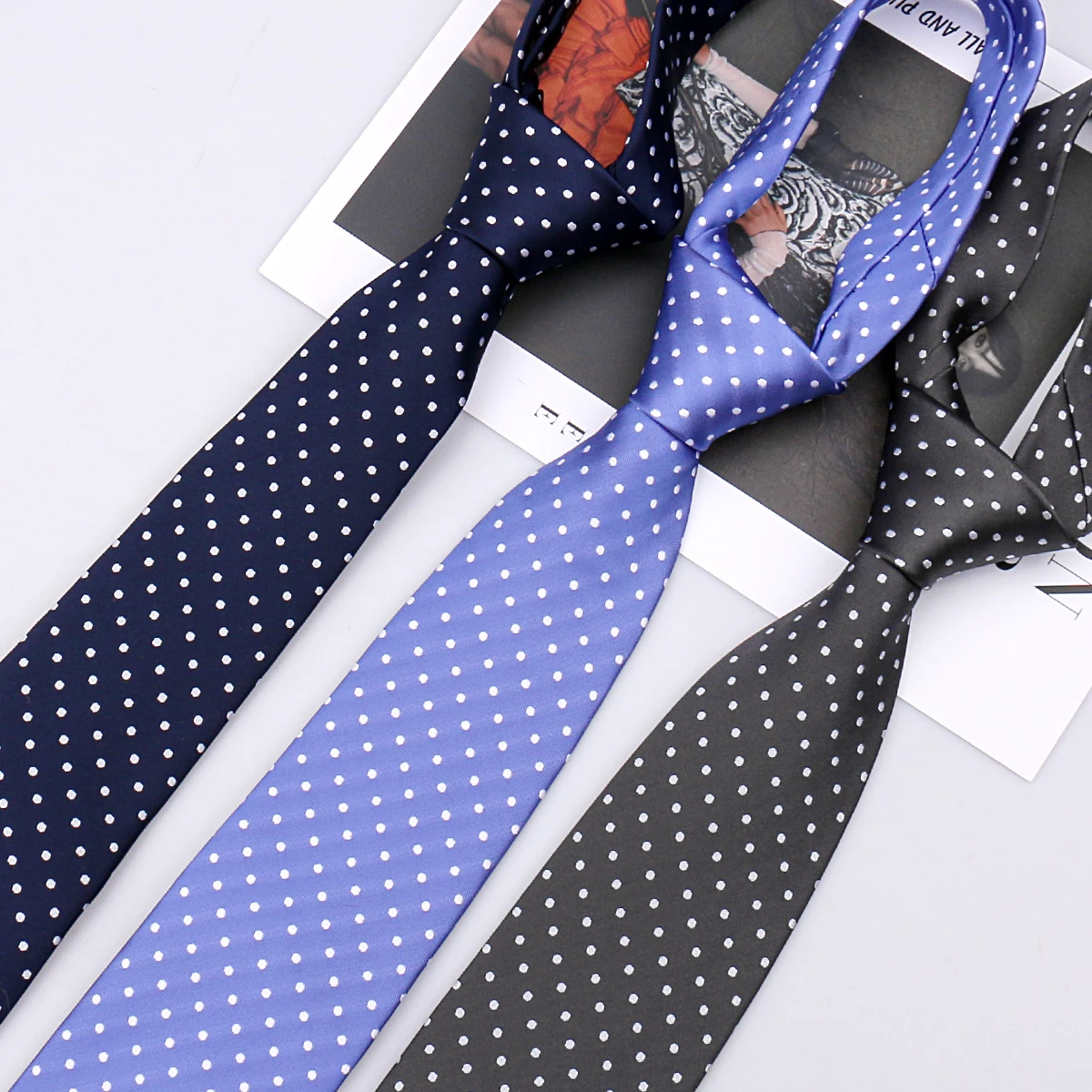 High Quality Silk Woven Dot Necktie Shengzhou Customize Neckties For Men Company School