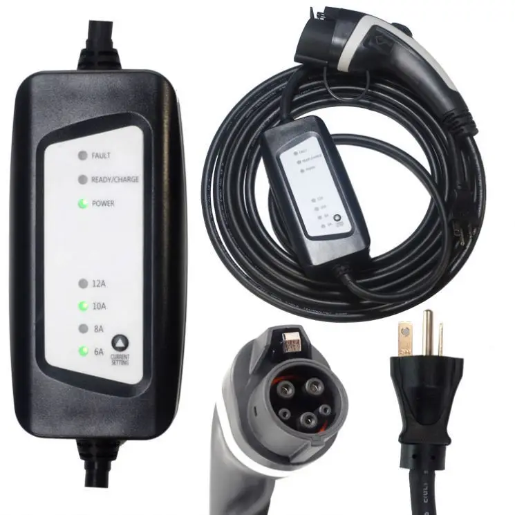 
Hot Sale Electric Vehicle 6A To 16A Current Adjustable Portable EV Charger Level 3 