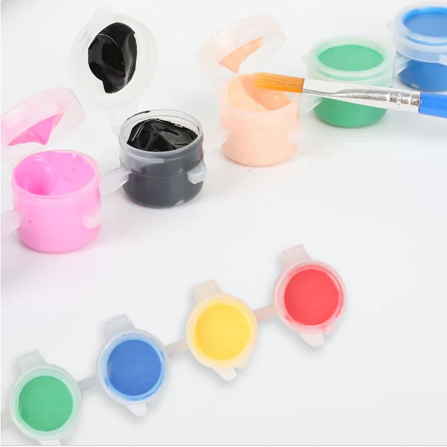 
Painting by numbers with Diy paints 