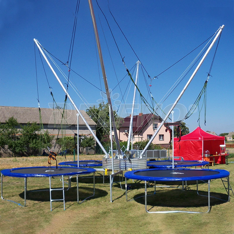 4 Station Bungee Jumping Trampoline for Sale