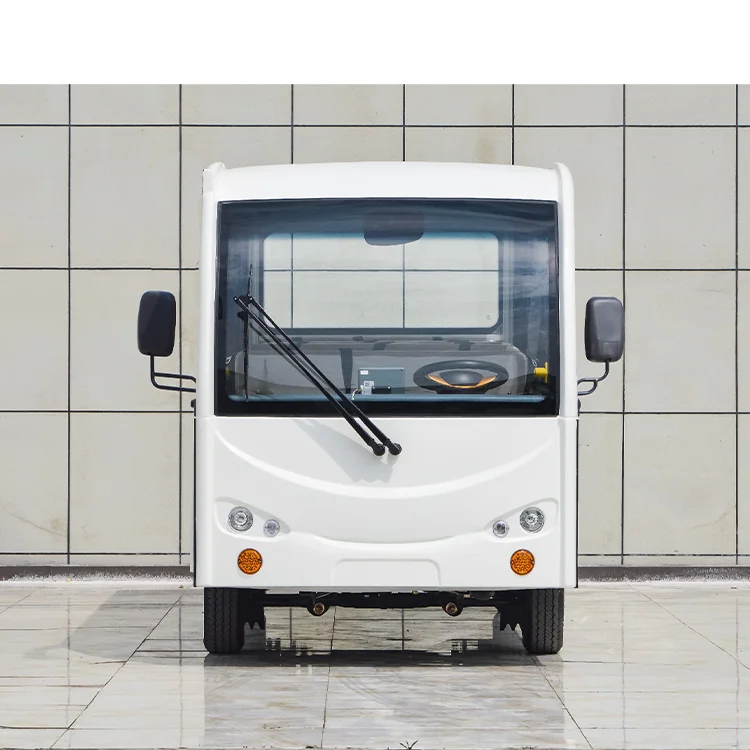 Electric Battery Power Sightseeing Bus 17 Seaters Electric Shuttle Bus Passenger Car With Doors