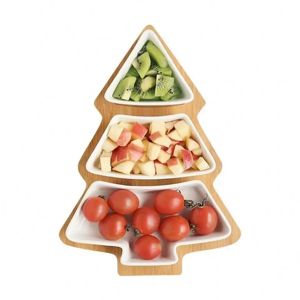 Bamboo Christmas Tree Tray