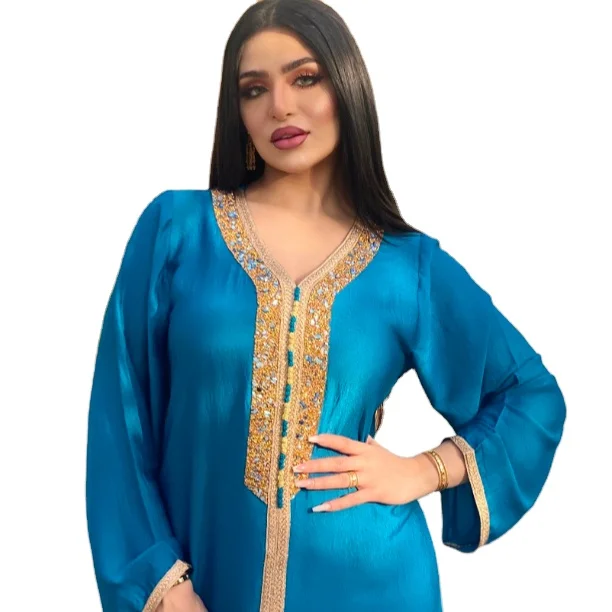 HJ ZMDRO3 OEM 2021 Новое поступление Ближний Восток абайя Дубай Белый Черный Синий Jalabiya для женщин