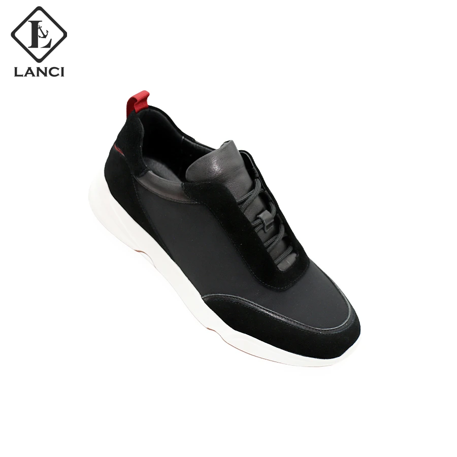 LANCI china shoe manufacturer custom leather zapatos de hombre fitness walking sneakers for men walking shoe