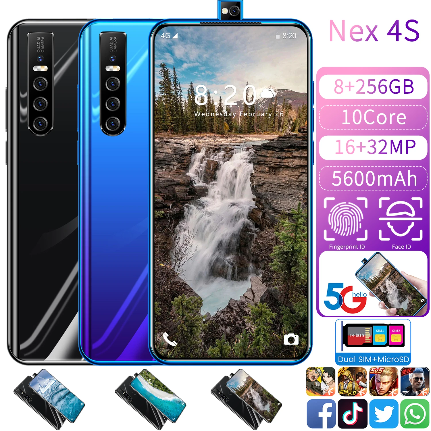 Горячая Распродажа оригинальный Заводский Nex 4S гибкой оправе с поддержкой смартфонов Android 6