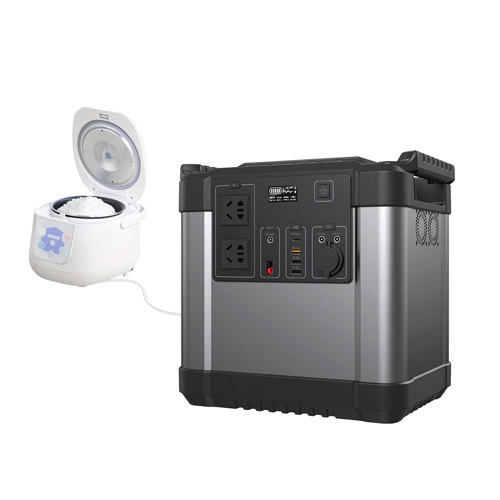 Уличное алюминиевое зарядное устройство на солнечной батарее, аварийная перезаряжаемая батарея 2000 Вт, хранилище энергии с американской, европейской, японской розеткой