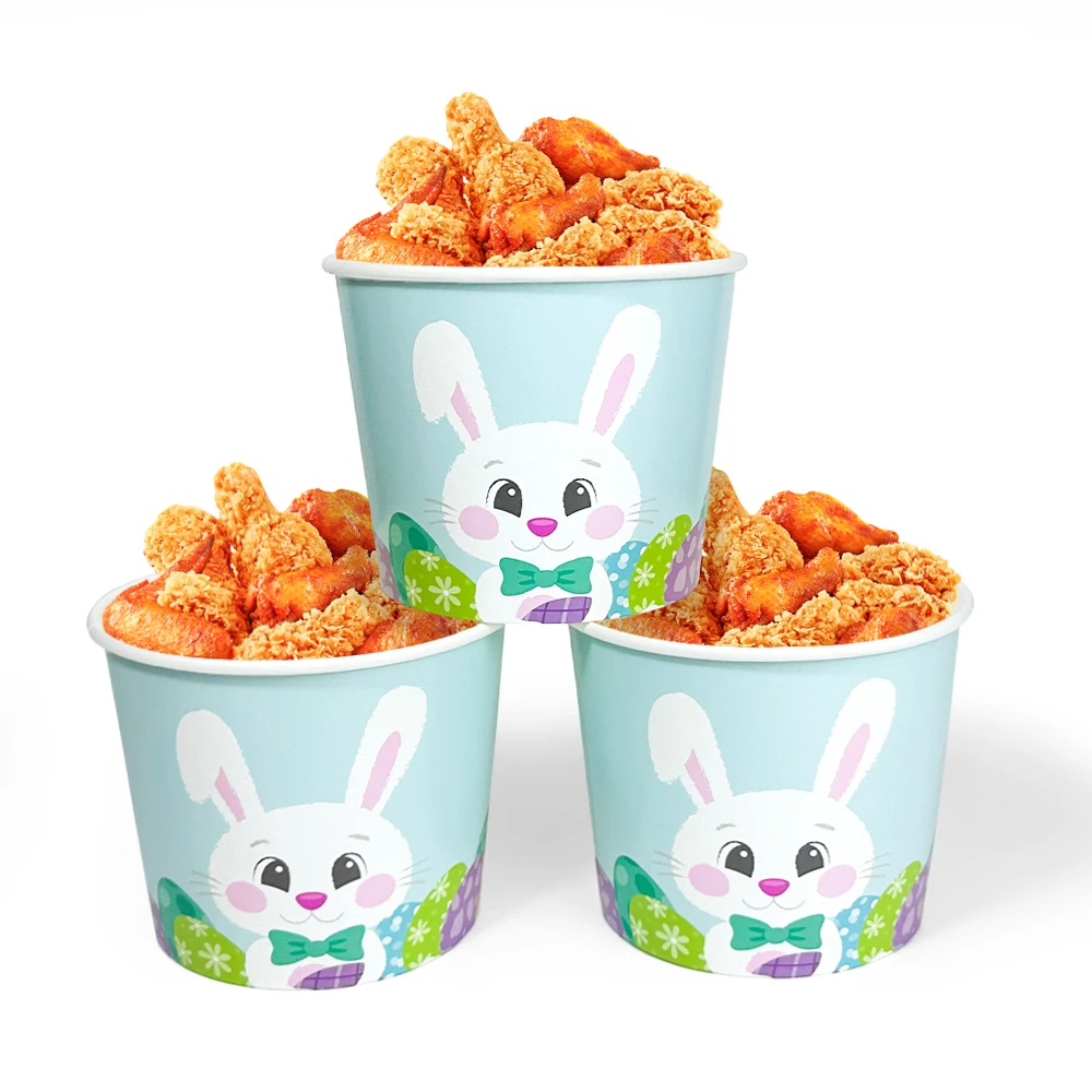 Manufactured Price food grade logo custom of KFC Paper Printed Fried Chicken Bucket