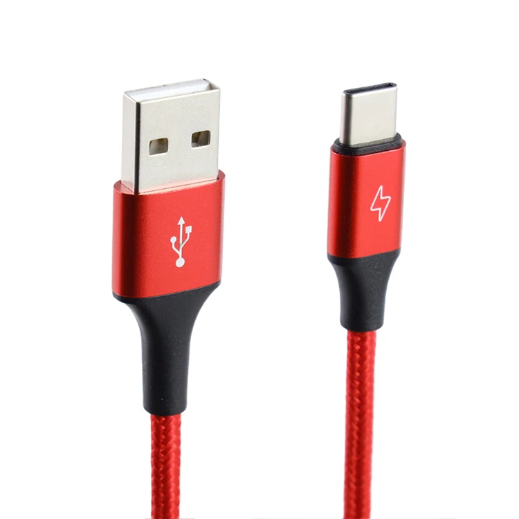 nice Price Electrical Test Braided Aluminum 480Mbps USB 2.0 USB to usb c  Fast Charging cable